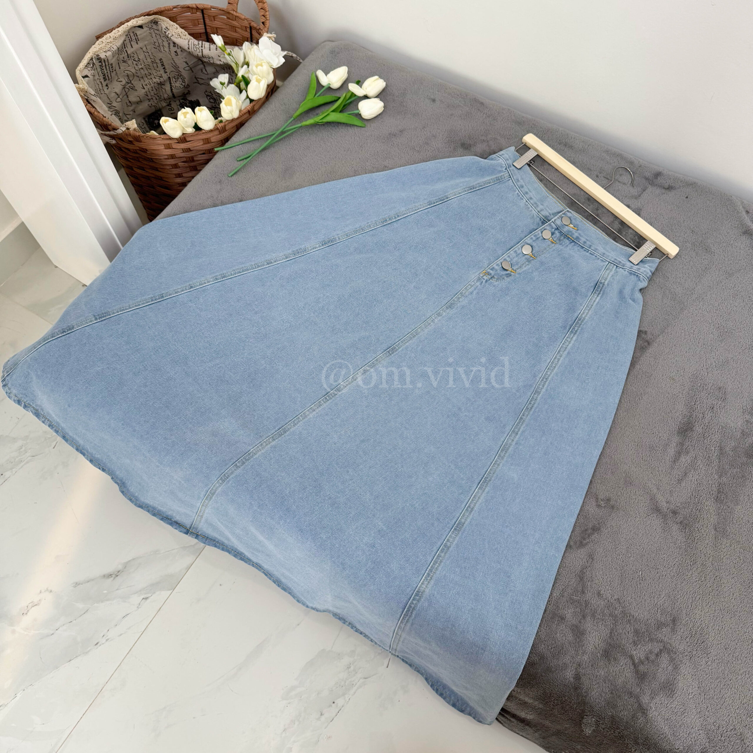 تنوره جينز كلوش 2 - الصورة 2